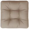 vidaXL Palletkussen 60x61,5x10 cm stof taupe