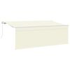 vidaXL Uitschuifbare luifel Cr&egrave;me 400 x 200 cm Polyester en Aluminium