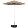 vidaXL Tuinparasol met Basis 230 x 230 cm Polyester Rechthoekig Taupe