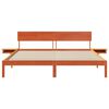 vidaXL Bedframe Wasbruin 200 x 200 cm Massief grenenhout