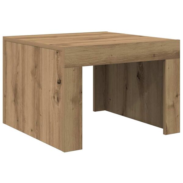 vidaXL Salontafel Artisan Eiken 50 x 50 x 35 cm Bewerkt hout