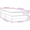 vidaXL Boxspring met matras fluweel donkerblauw 80x220 cm