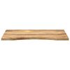 vidaXL Bureaublad met ronding 90x60x2,5 cm massief ruw mangohout