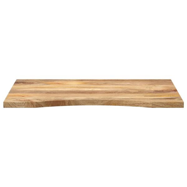 vidaXL Bureaublad met ronding 90x60x2,5 cm massief ruw mangohout