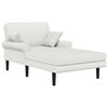 vidaXL Chaise longue Wit Kunstleer