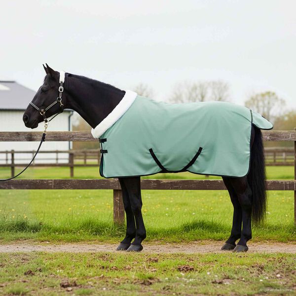 vidaXL Paardendeken Volledig Donkergroen 75 cm Polar fleece
