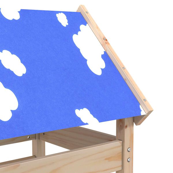 vidaXL Speeltoren Bruin 85 x 52,5 x 239 cm Massief grenenhout