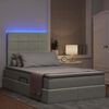 vidaXL Opbergbed met LED met matras Lichtgrijs 120 x 190 cm Fluweel