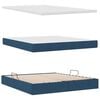 vidaXL Opbergbed met LED met matras Blauw 180 x 200 cm Polyester