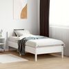 vidaXL Bedframe zonder matras massief grenenhout wit 75x190 cm