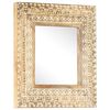 vidaXL Spiegel handgesneden 50x50x2,6 cm massief mangohout