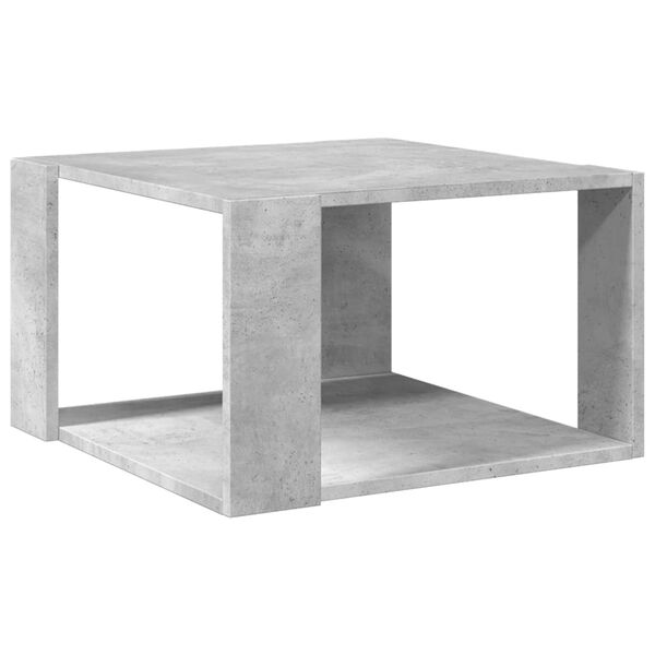 vidaXL Salontafel 51,5x51,5x30 cm bewerkt hout betongrijs