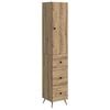 vidaXL Kastenset 2 pcs Artisanaal eiken 34,5 x 34,5 x 90 cm
