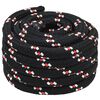 vidaXL Multifunctioneel gebruikstouw 50 mm 10 m Zwart en Rood PP