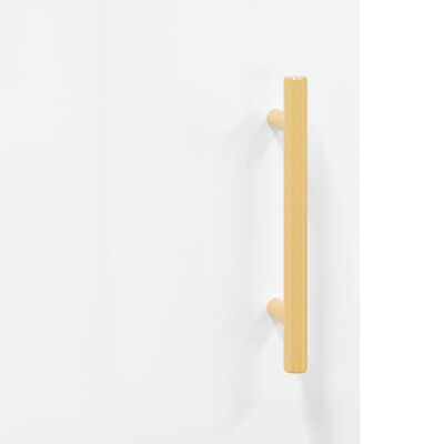 vidaXL Dressoir 69,5x34x90 cm bewerkt hout hoogglans wit