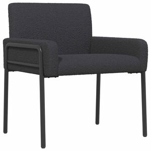 vidaXL Accentstoel Donkergrijs Boucl&eacute;