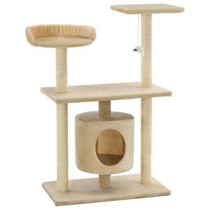 vidaXL Kattenkrabpaal met sisal krabpalen 95 cm beige
