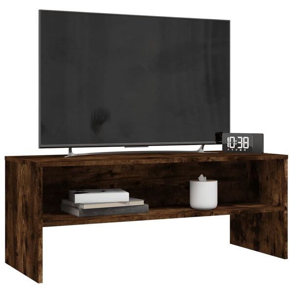 vidaXL Tv-meubel 100x40x40 cm bewerkt hout gerookt eikenkleurig