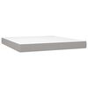 vidaXL Boxspring met matras en LED stof lichtgrijs 180x200 cm