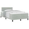 vidaXL Boxspringbed met matras Lichtgrijs 120 x 200 cm Fluweel