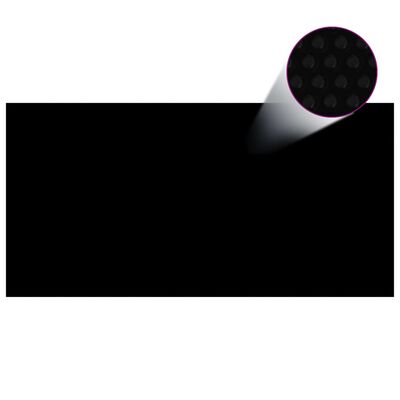 vidaXL Zwembadfolie solar drijvend 400x200 cm PE zwart en blauw