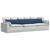 vidaXL Sofa Kussens 2 stuks Blauw 200 x 40 cm Stof