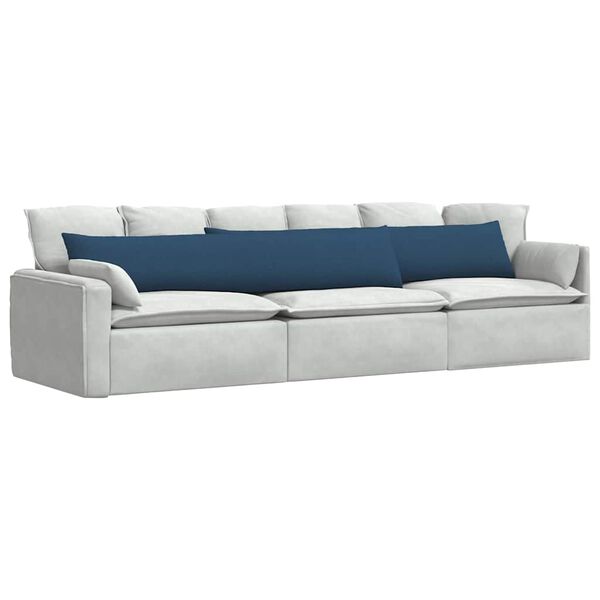 vidaXL Sofa Kussens 2 stuks Blauw 200 x 40 cm Stof