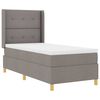 vidaXL Boxspringbed met matras met hoofdeinde Taupe 90 x 190 cm Stof