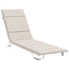 vidaXL Ligstoel Kussen GEMERT 100% Polyester Wit 200 x 60 x 3 cm