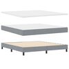 vidaXL Boxspringbed met matras Lichtgrijs 180 x 200 cm Stof