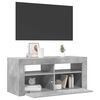 vidaXL Tv-meubel met LED-verlichting 90x35x40 cm betongrijs