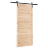 vidaXL Schuifdeur Naturel 80 x 208 cm Massief grenenhout