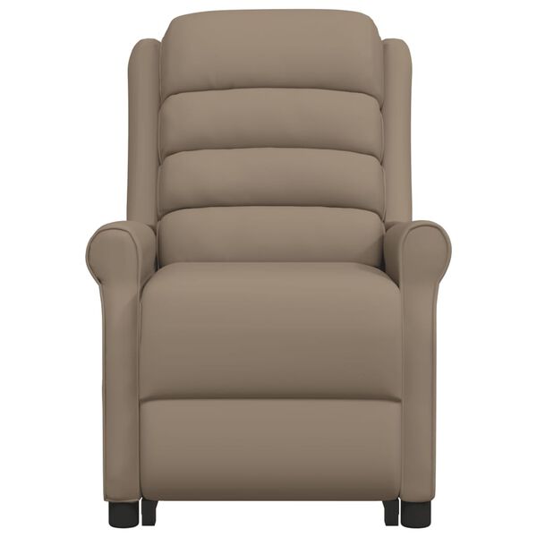 vidaXL Sta-op-massagestoel kunstleer cappuccinokleurig