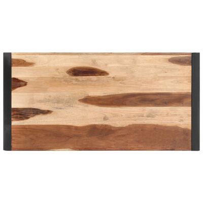 vidaXL Eettafel 120x60x75 cm massief hout met sheesham afwerking