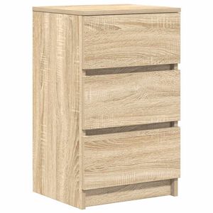 vidaXL Nachtkastje met 3 lades 39x35x65 cm sonoma eikenkleurig