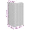 vidaXL Plantenbakken 2 st 40x40x80 cm poly rattan grijs