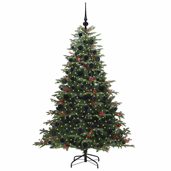 vidaXL Kunstkerstboom Groen 180 cm PVC en Metaal en Plastic