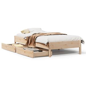 vidaXL Bedframe zonder matras massief grenenhout 75x190 cm