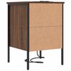 vidaXL Nachtkastje 2 pcs Bruin Eiken 42 x 41 x 61 cm Bewerkt hout