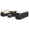 vidaXL Tuin Sofa Set 10 st 7-Aantal zitplaatsen Zwart en Cr&egrave;me