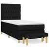 vidaXL Boxspring met matras stof zwart 90x200 cm