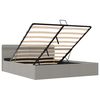vidaXL Bedframe met opbergruimte en LED stof lichtgrijs 160x200 cm