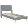 vidaXL Bedframe met matras Lichtgrijs 90 x 200 cm Polyester