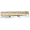 vidaXL Palletkussens 7 st stof beige