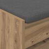vidaXL Halbank met kussen met plank Artisan Eiken 103 x 38 x 45 cm