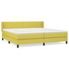 vidaXL Boxspring met matras stof groen 200x200 cm
