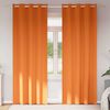 vidaXL Zwart-out Gordijnen met Ringen 2 pcs Feloranje 225 x 140 cm