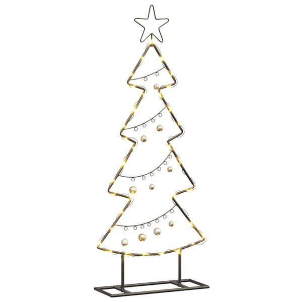 vidaXL Metalen kerstboom met standaard Zwart 90 cm Staal