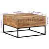 vidaXL Salontafel 68x68x41 cm ruw mangohout