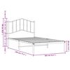 vidaXL Bedframe met hoofdbord metaal wit 100x190 cm